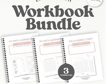 Early Math Workbook Bundle | Montessori Mathematics | Counting 1-100 Preschool Kindergarten | Printable PDF