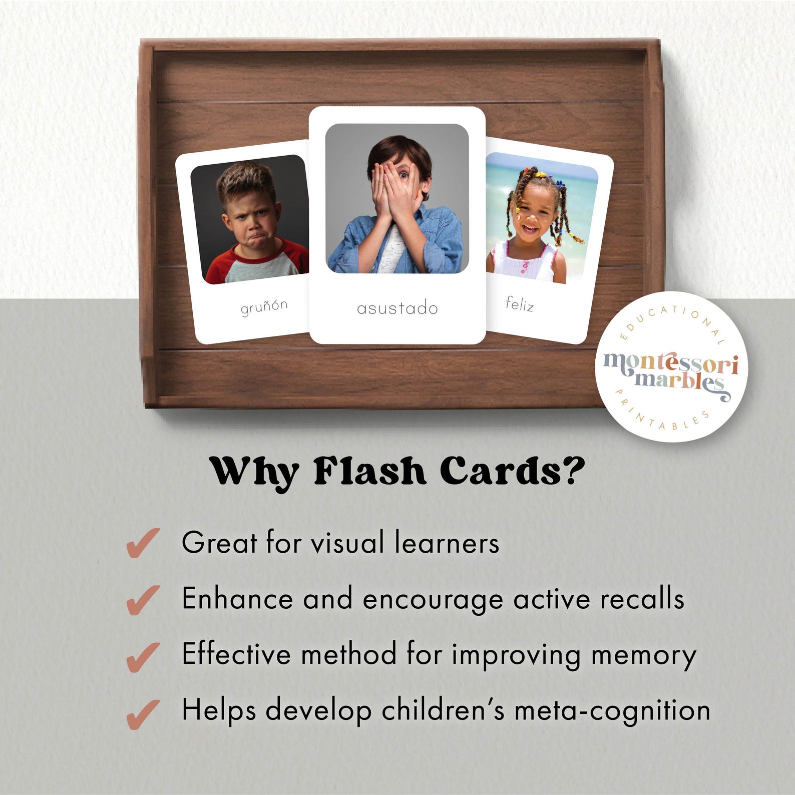 Montessori Emotions Flash Cards | Social Emotional Learning Spanish ...