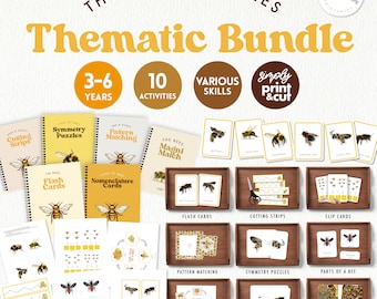Bees Activity Bundle | Montessori Nature Study Resources | Early Childhood Spring Activities | Printable PDF