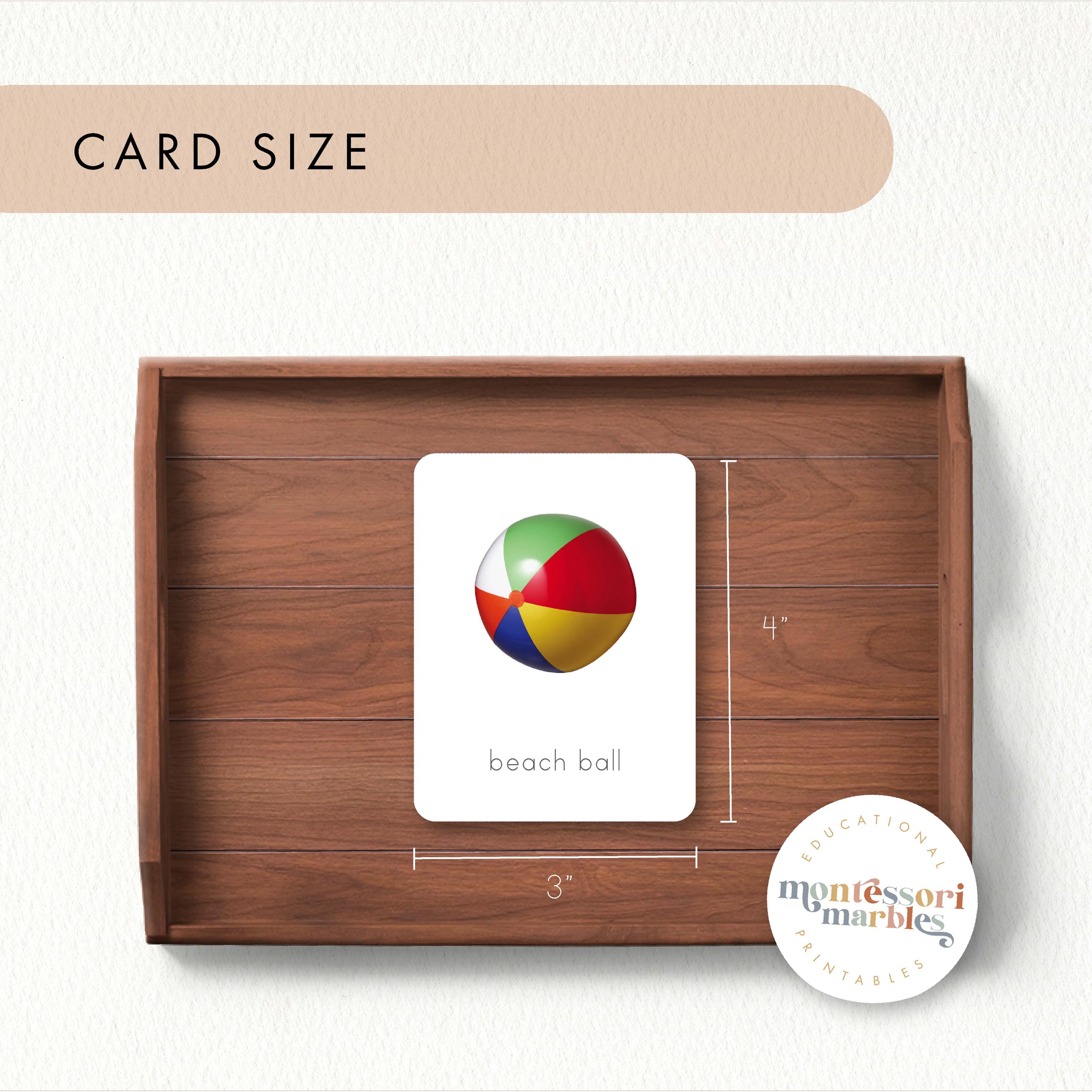 Summer 3-part Cards | 20 Vocabulary Flash Cards Ages 3-6 | Montessori 3 ...