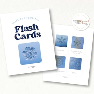 Snowflakes Flash Cards | Real Crystal Photos Winter Science Activity Printable Montessori Learning Ages 3-8 Educational PDF image 6