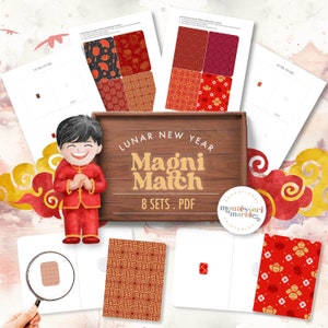 Lunar New Year Matching Activity: Montessori Visual Skills (Digital Download)