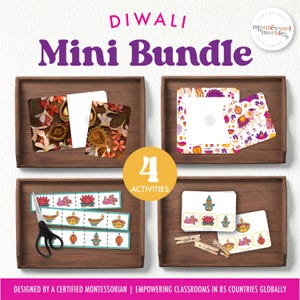 DIWALI BUNDLE Montessori Inspired Preschool Activities, Montessori Printable