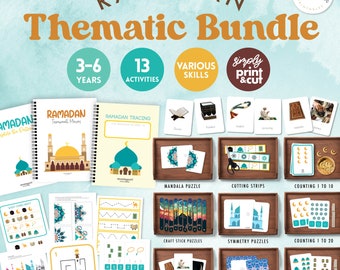 RAMADAN ACTIVITY BUNDLE | Montessori Printable Learning Resources | Diversity and Inclusive Learning for All