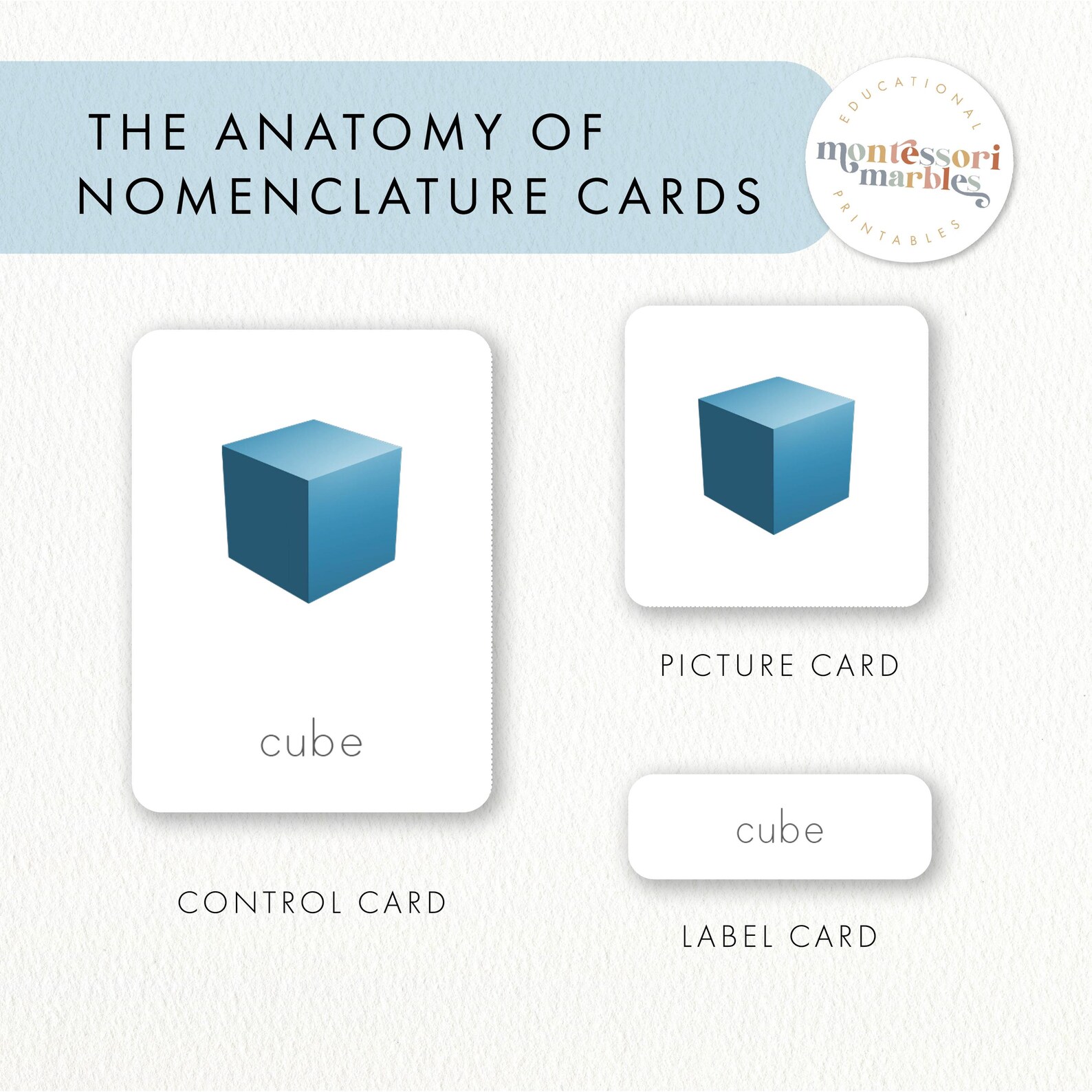 Geometry 3D Shapes Nomenclature Cards | Montessori Mathematics | 10 3 ...