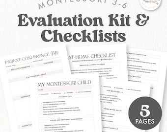 Montessori Evaluation Student Assessment Kit 3-6 | Parent Teacher Conference Forms | Progress Tracking | Teacher Evaluation Tools Printable