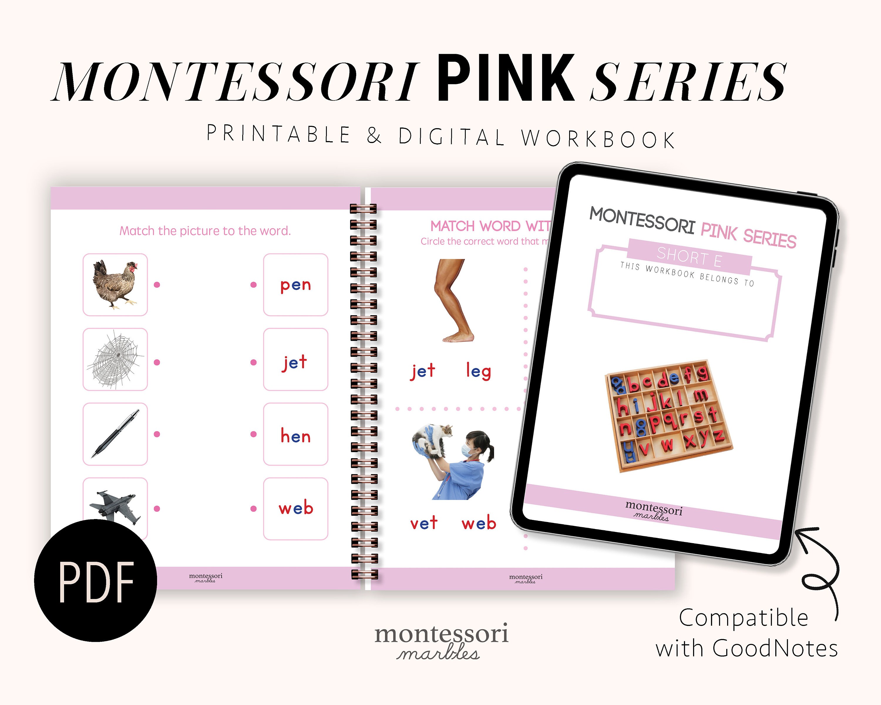 montessori-pink-series-workbook-short-e-printable-for-prek-etsy