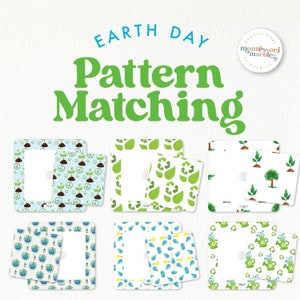 EARTH DAY Pattern Matching Puzzle Activity | Montessori Inspired Toddler Activity | Visual Skills