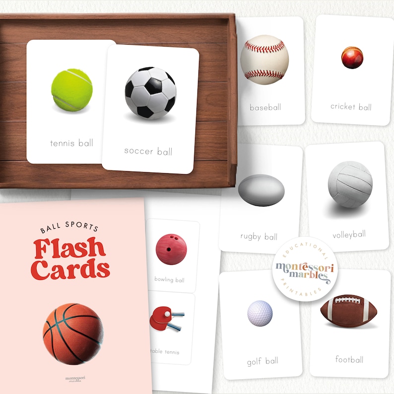 Ball Sports Flash Cards | Montessori Sports Nomenclature | Kids ...