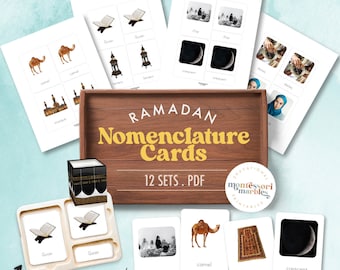 RAMADAN Montessori Nomenclature 3-Part Cards | Montessori Social Studies | Cultural and Religious Diversity | Islamic Culture and Belief