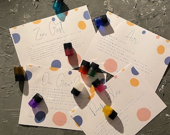 Description cards Top 10 oils - German Essential Oils doterra - Template Download to print yourself - Consultant - Aromatherapy