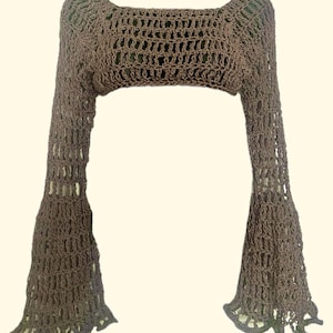 Crochet Mesh Ultra Crop Top (size S)