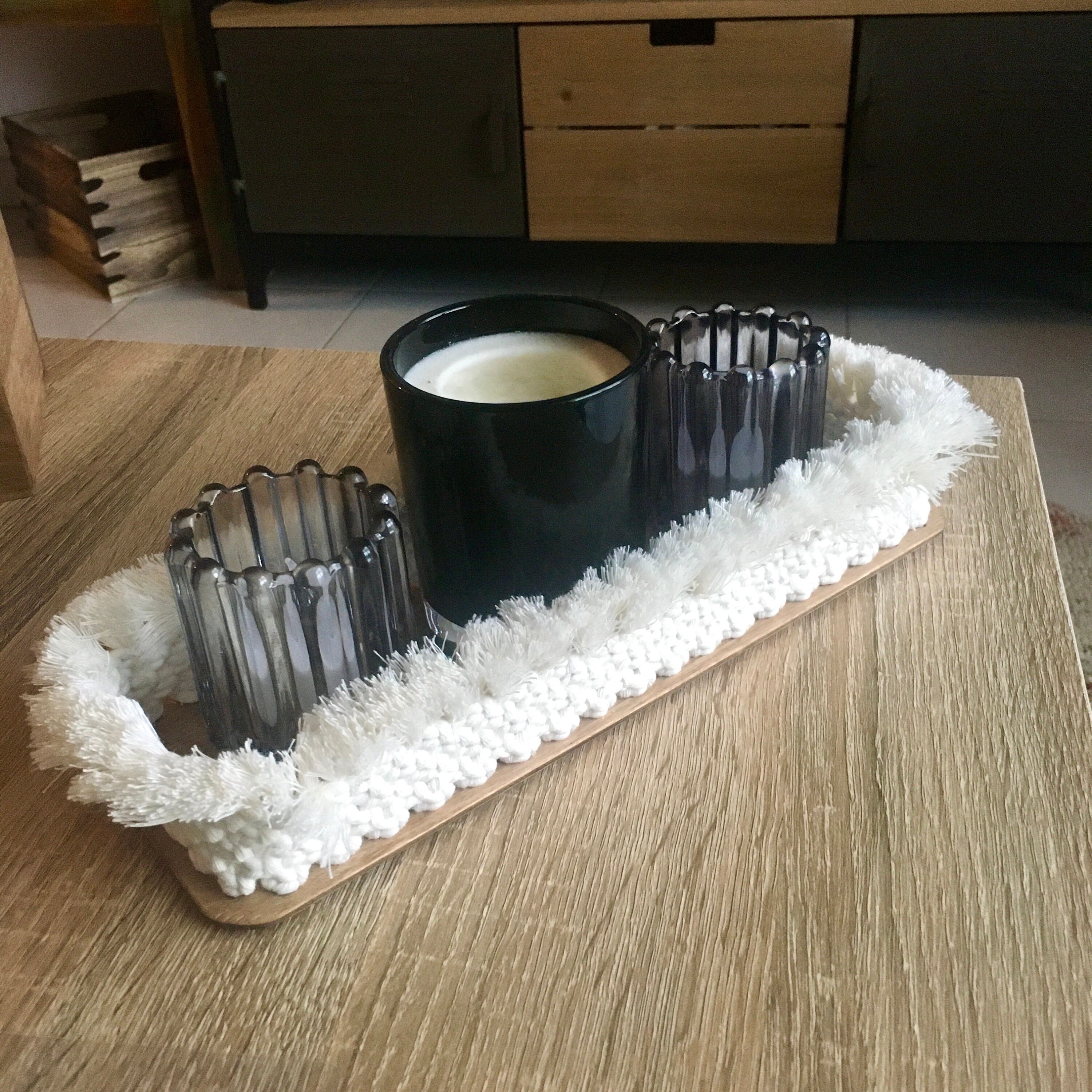 Plateau en Macramé
