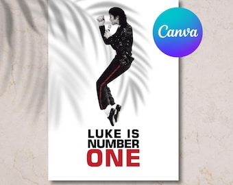 Zaproszenie urodzinowe, numery jeden, Michael Jackson, MJ, pierwsze urodziny