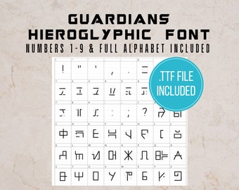 Fuente espacial, fuente de galaxia, fuente de guardianes, fuente jeroglífica, fuente de camisa de peter