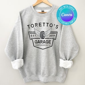 Digital fast themed shirt, torettos garage, car theme party