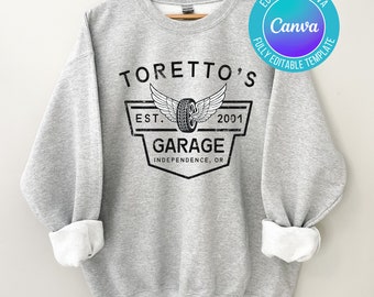 Camisa temática rápida digital, garaje torettos, fiesta temática de autos