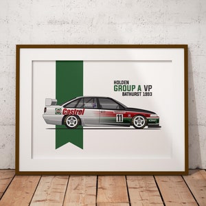 Holden VP GROUP A Bathurst  - Classic Car Illustration - printable art