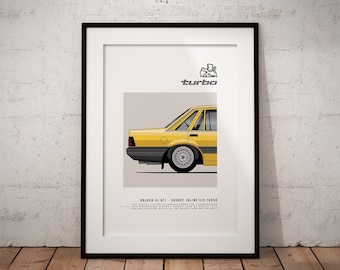 Holden VL BT1 rear - Classic Car Illustration - printable art