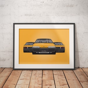 Holden VL BT1  - Classic Car Illustration - printable art