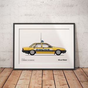 Holden VL BT1 Interceptor - Illustrazione auto d'epoca - arte stampabile