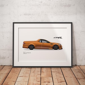 HSV Maloo GTSR W1 - Classic Car Illustration - printable art