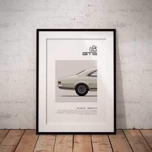 Holden HK GTS (hinten) - Oldtimer Illustration - druckbare Kunst