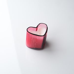 Ruby Heart Candle