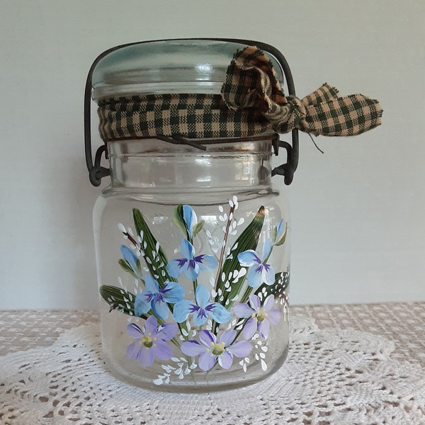 Painted Canning Jars Etsy
