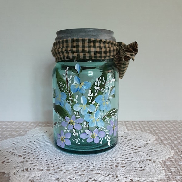 Painted Canning Jars Etsy