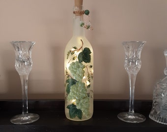Vintage Ball One Gallon Wine Bottle Novelty Grape Cluster String Lights Wine decor Winery decor Double loop Ball Wine Bottle Grapes
