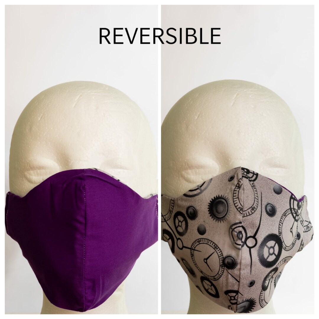 Steampunk Reversible Face Mask - Etsy