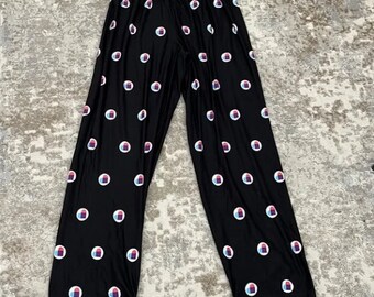 Jockey Black Silky Heart Logo Pajama Pants NWOT