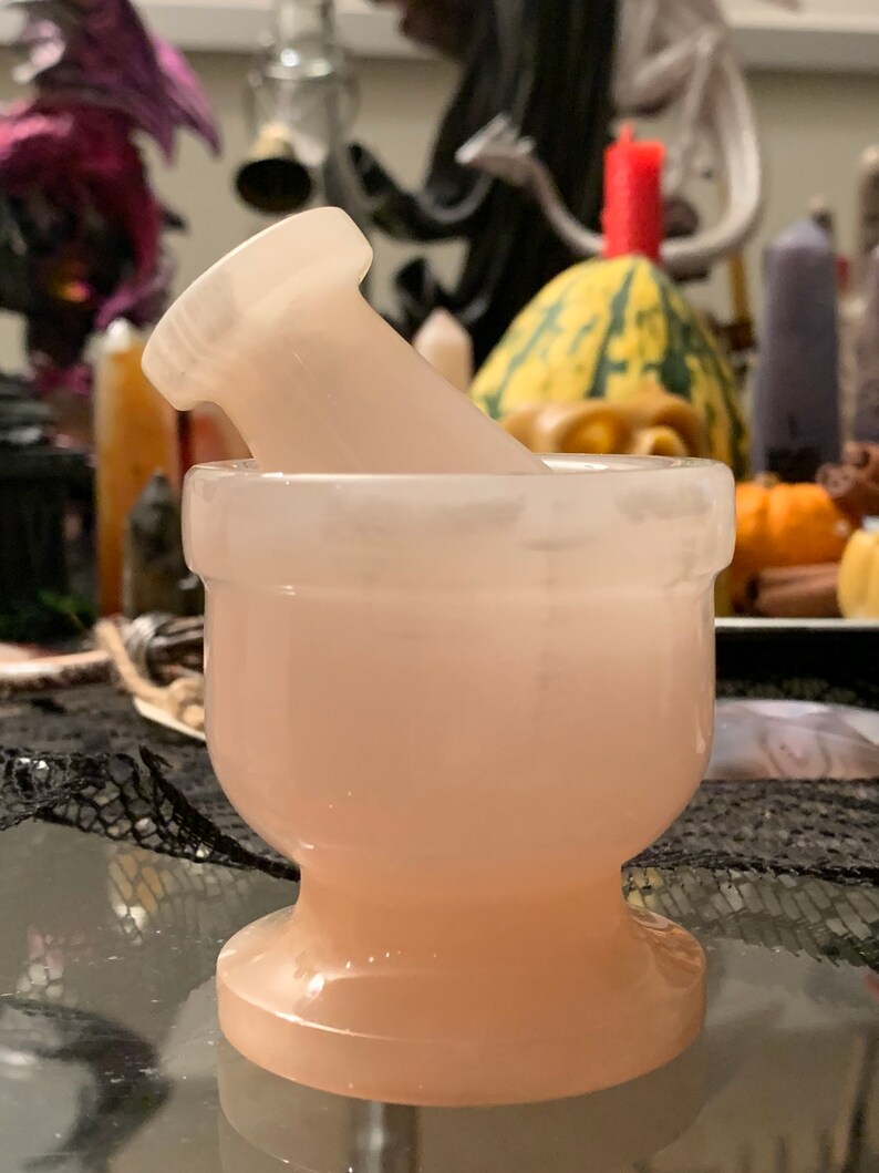 Onyx Pestle & Mortar Spices Herbs Altar Ritual Magic Etsy