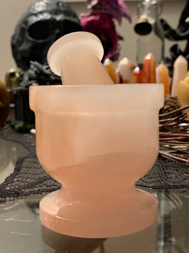 Onyx Pestle & Mortar Spices Herbs Altar Ritual Magic Etsy