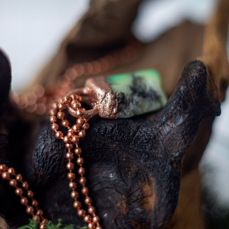 Copper Pendant Jewelry With Chrysoprasegift for Woman Etsy