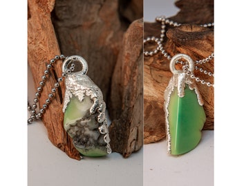 Silver pendant jewelry with chrysoprase,gift for woman,chrysoprase pendan,Silver pendant,jewelry pendan,jewelry pendant chrysoprase,silver