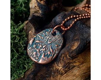 Copper jewelry pendant  , gift for woman, jewelry necklace pendan,Copper pendant,jewelry pendan,copper pendant with floral ornament