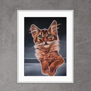 Portraits d'animaux de compagnie personnalisés, toile d'art originale, peinture à l'huile de chat, art de chat, décoration, peinture d'une seule pièce, art original, peinture à l'huile originale, cadeau