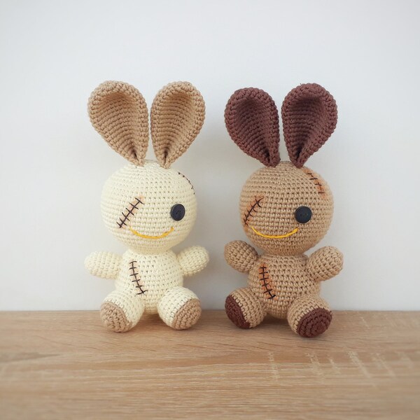 Crochet voodoo bunny doll pattern, bunny voodoo gift for boy pattern, gift for women, cute voodoo doll pattern