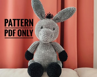 Amigurumi Donkey Crochet Pattern • Plush Farm Animal (PDF Pattern)