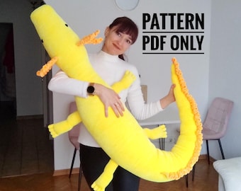 巨大かぎ針編みウーパールートルのパターン: ぬいぐるみあみぐるみ (PDF)