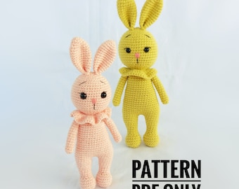Patroon gehaakt konijntje – Eenvoudig amigurumi-konijnspeelgoed (pdf-patroon)