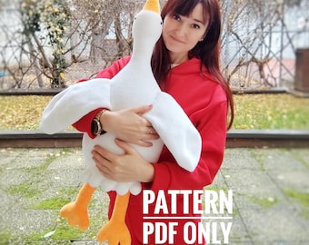 Crochet Goose Amigurumi Pattern: Giant Plush Toy (PDF Pattern)