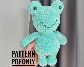 Crochet Frog Amigurumi Pattern | Plush Toy Tutorial (PDF Pattern)