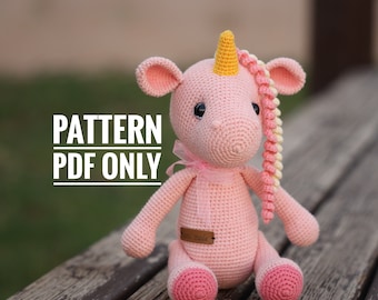 Crochet Unicorn Pattern – Easy Amigurumi Plush Toy (PDF Pattern)