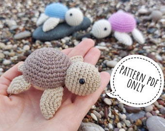 Crochet Turtle Amigurumi Pattern – Small Ocean Animal Toy (PDF)