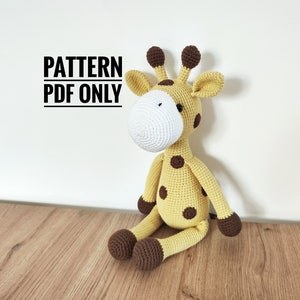 PDF plush Giraffe Crochet Pattern, Geoff the Giraffe Crochet Pattern, Giraffe Amigurumi Pattern (English)