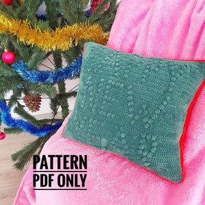 Crochet happy new year pillow pattern, amigurumi pdf tutorial, Christmas pattern, effective gift, handmade pillow pattern