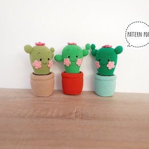 Cactus PDF Pattern, home decor toys pattern, amigurumi pattern, crochet cactus friends home decor